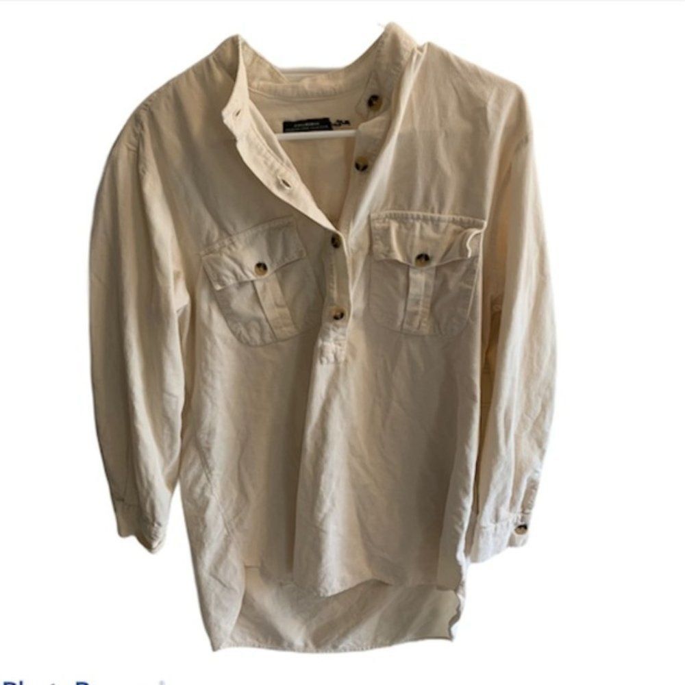 Zara Premium Oversized Corduroy Blouse Size: Small​